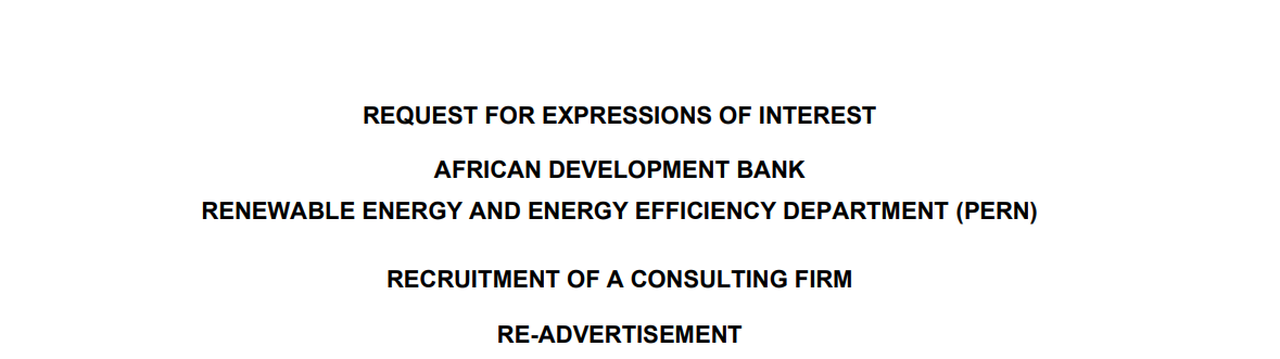 EOI - Design of a Bankable Investment Program for DERs - Consulting Firm - PERN