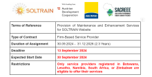 Call for Proposals (RFP) for Maintenance and Enhancement Services for SOLTRAIN Website